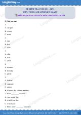 Đề thi học kì 1 Tiếng Anh 4 Phonics Smart - Đề số 3